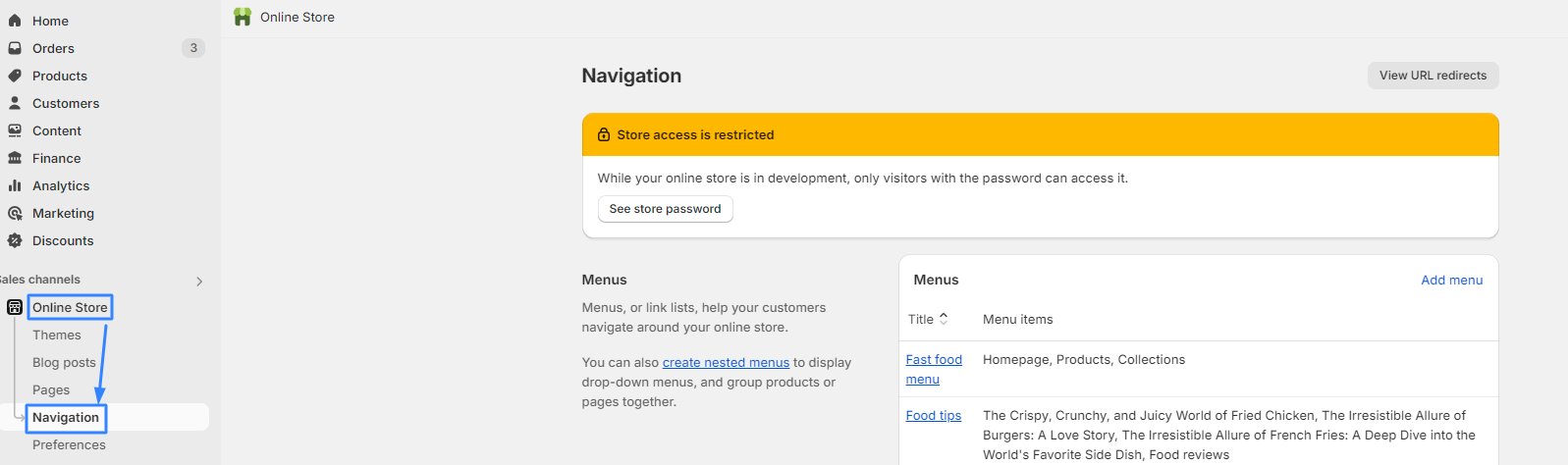 Create a URL Redirect 1